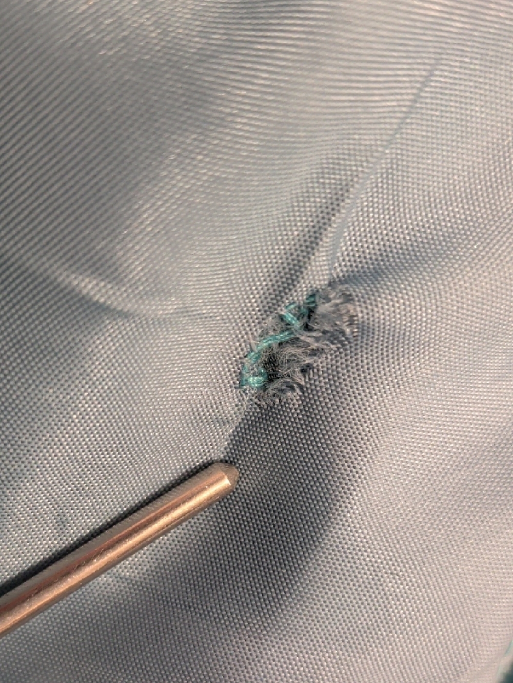 Bergdorf Goodman Draped Style w Plunge Neckline Aqua Blue Shimmer Velvet Dress - Picture 15 of 16